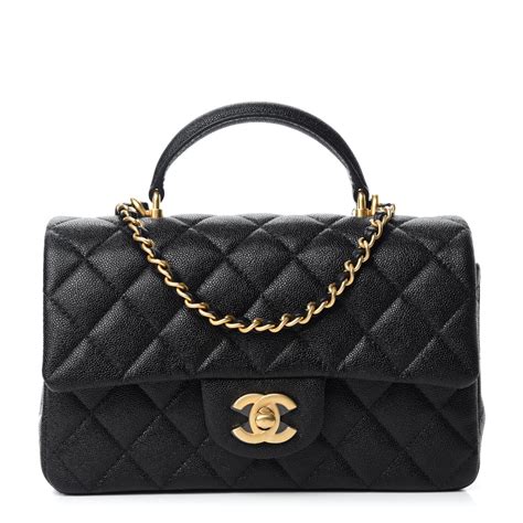 chanel mini rectangular top handle caviar|Flap Bags .